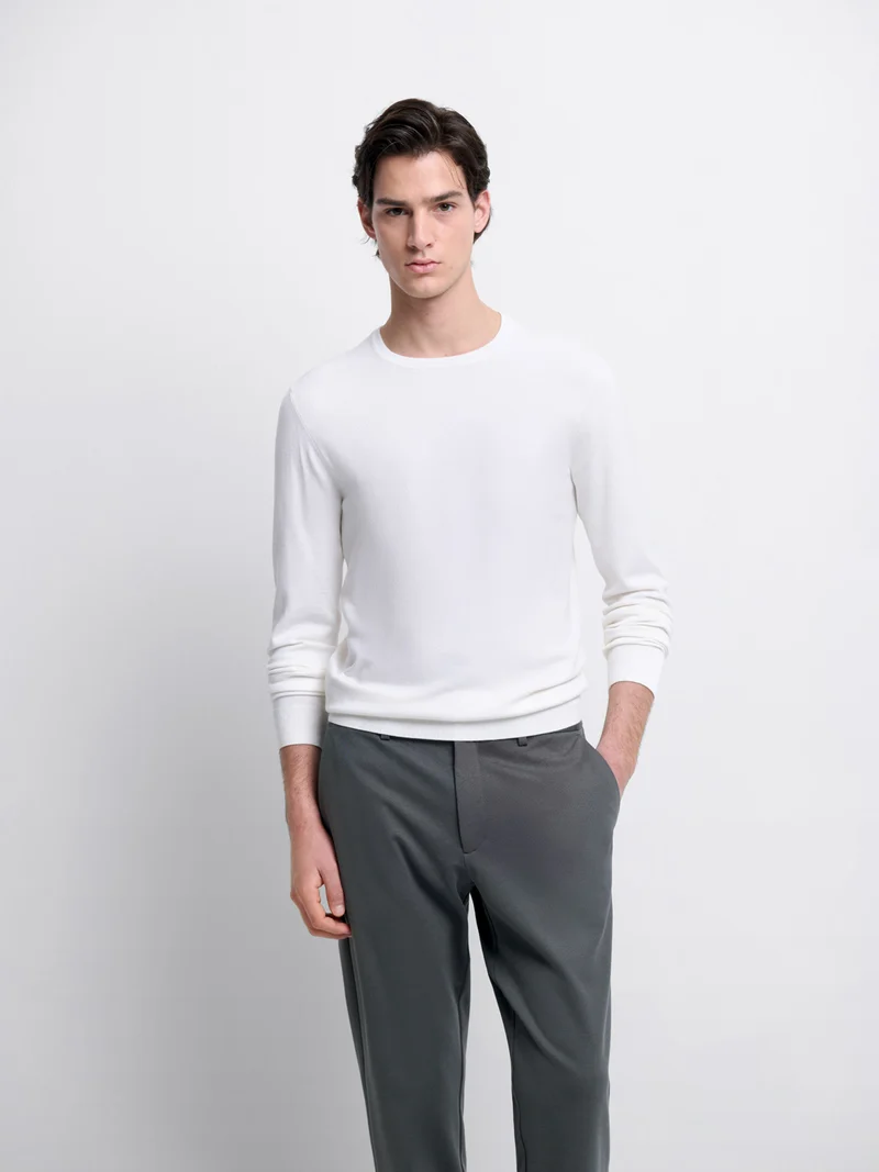 Pull col rond en viscose certifiée