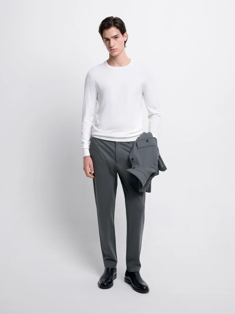 Pull col rond en viscose certifiée