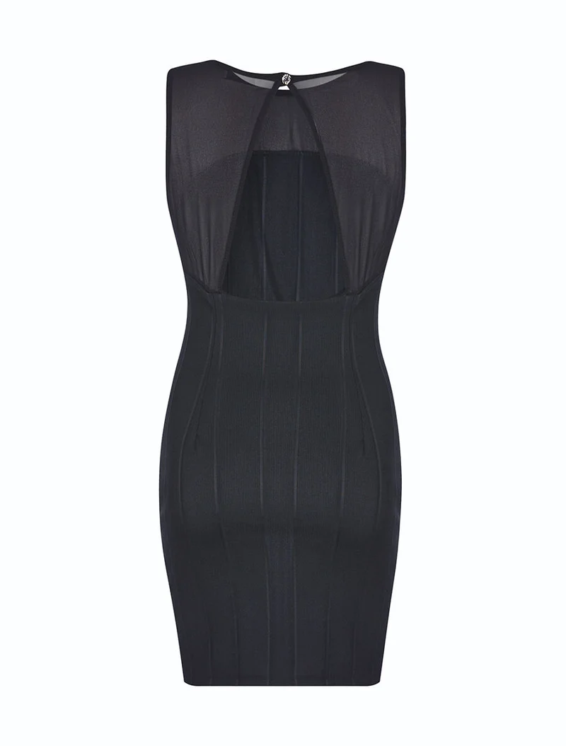 Robe stretch dos nu - Noir