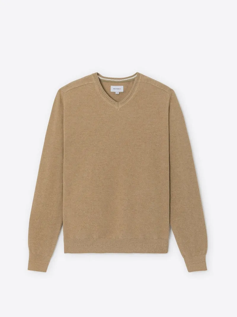 Pull col V en coton bio