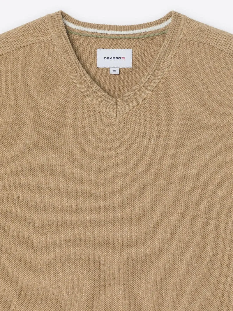 Pull col V en coton bio