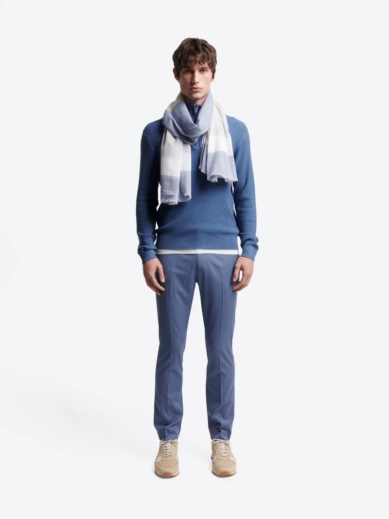 Pull col cheminée zip viscose certifiée
