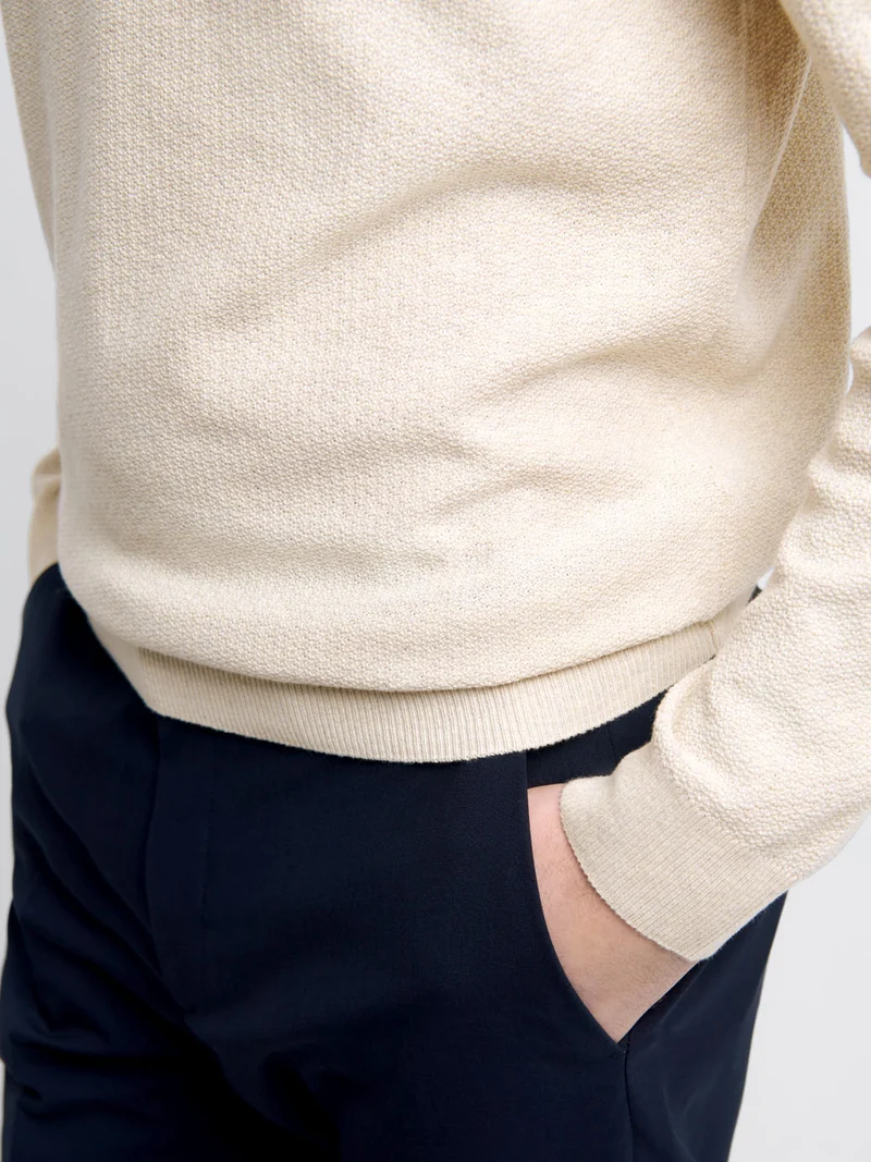 Pull col rond en coton bio