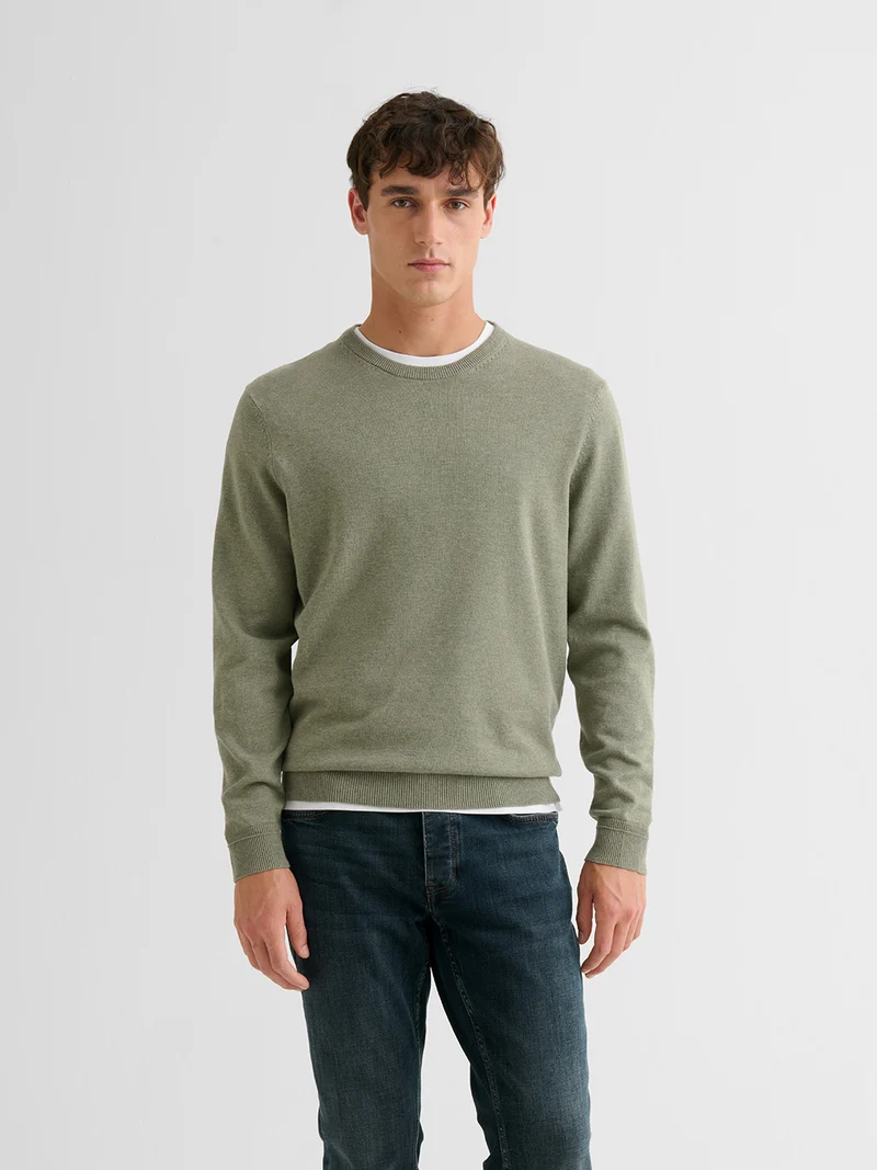 Pull col rond en coton biologique