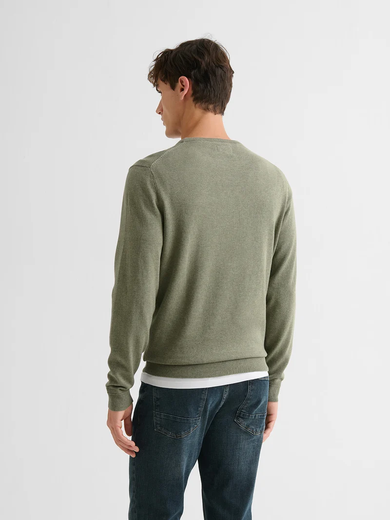 Pull col rond en coton biologique