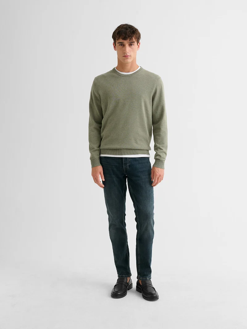 Pull col rond en coton biologique