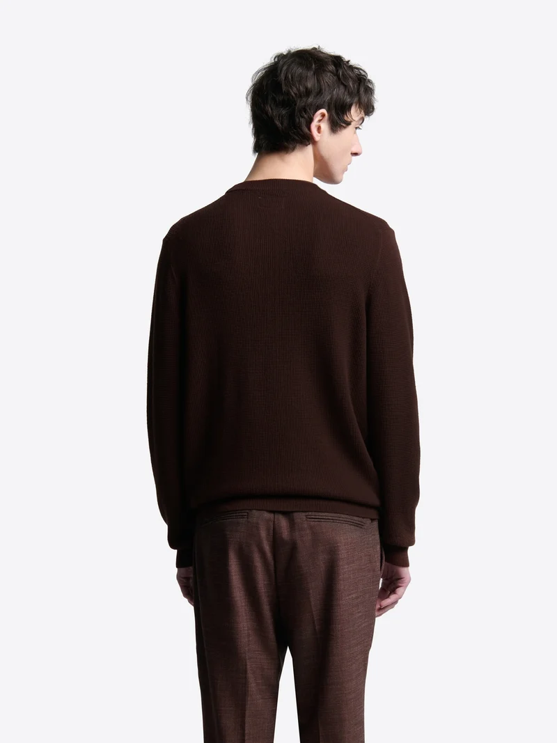 Pull col rond en laine