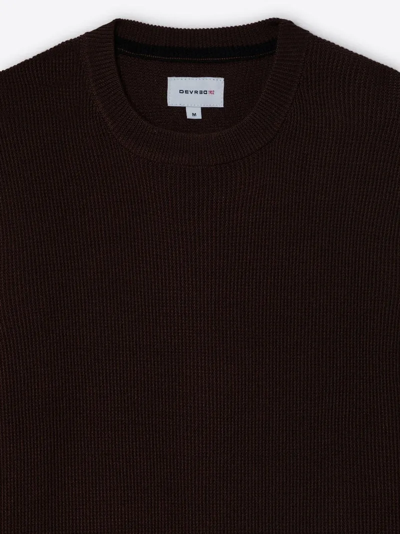 Pull col rond en laine