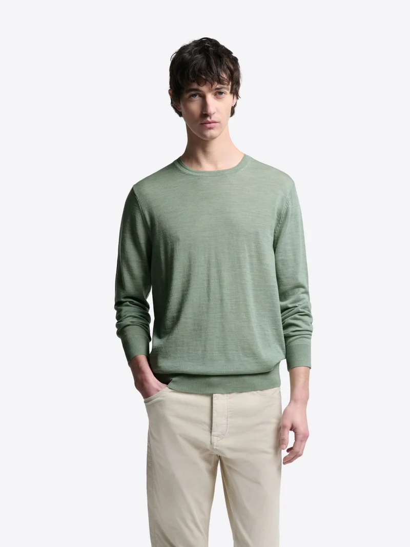 Pull col rond en laine Mérinos