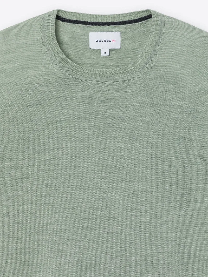 Pull col rond en laine Mérinos