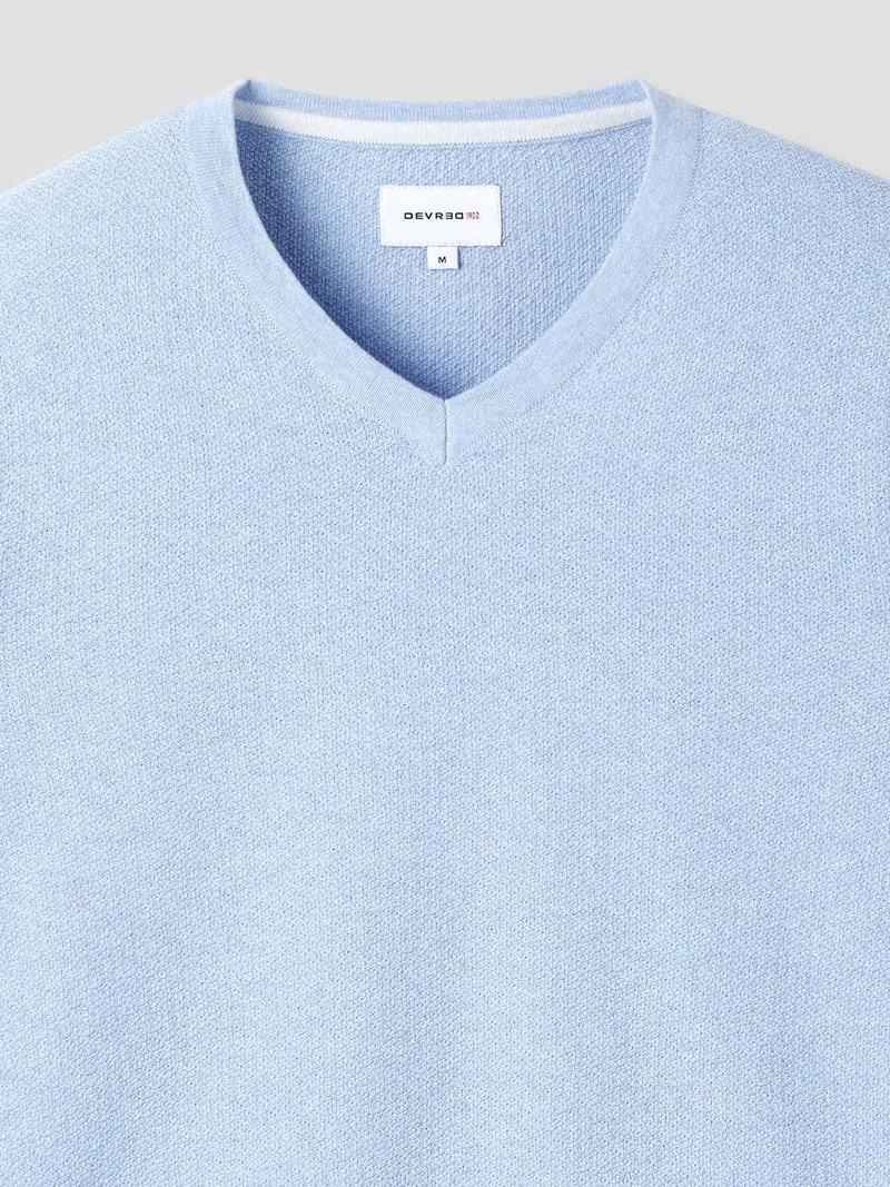 Pull col V en coton bio
