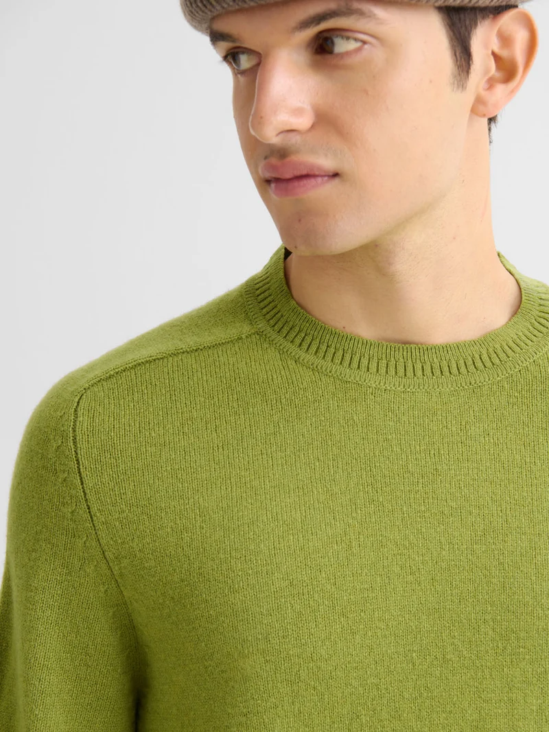 Pull col rond en laine mélangée