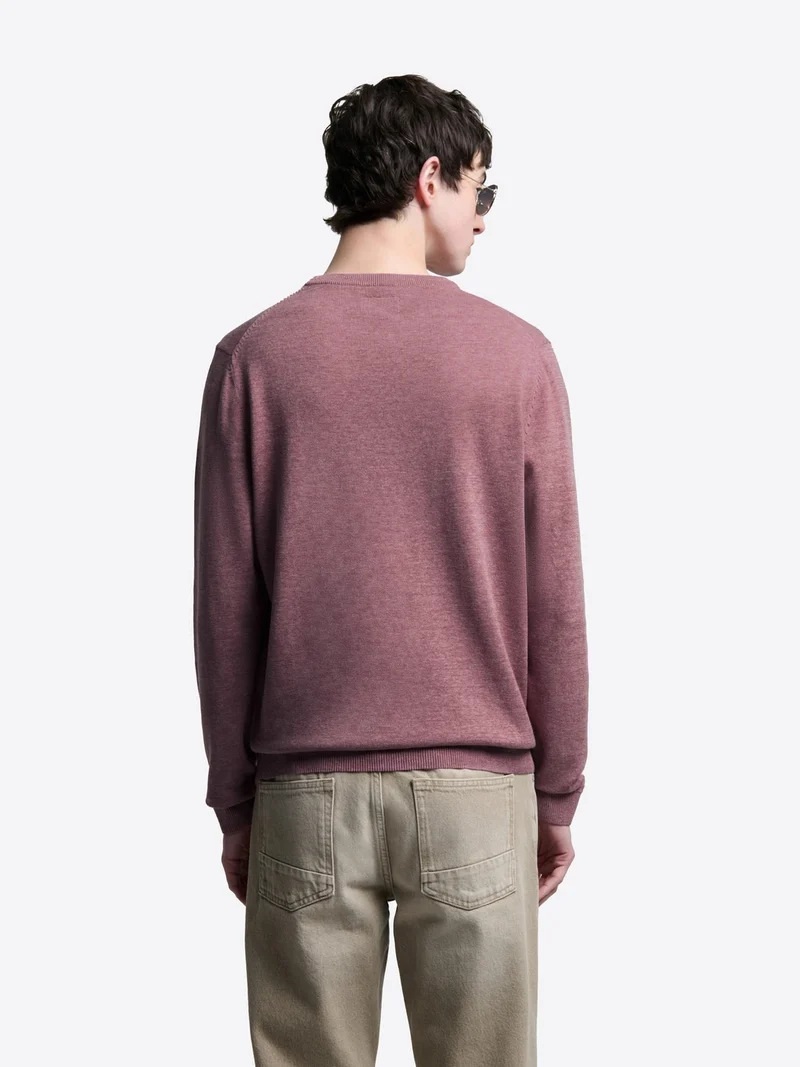 Pull col rond en coton bio