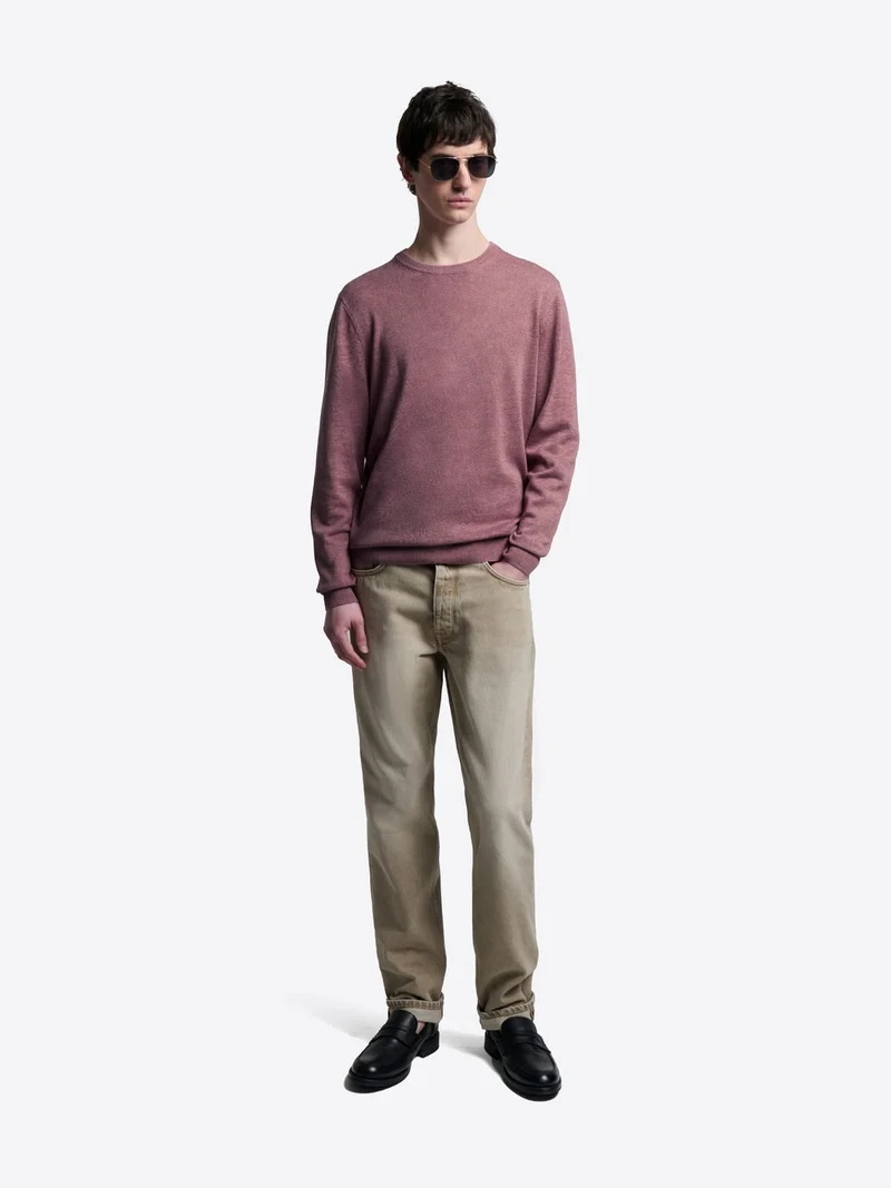 Pull col rond en coton bio