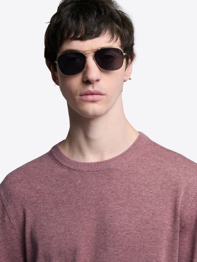 Pull col rond en coton bio