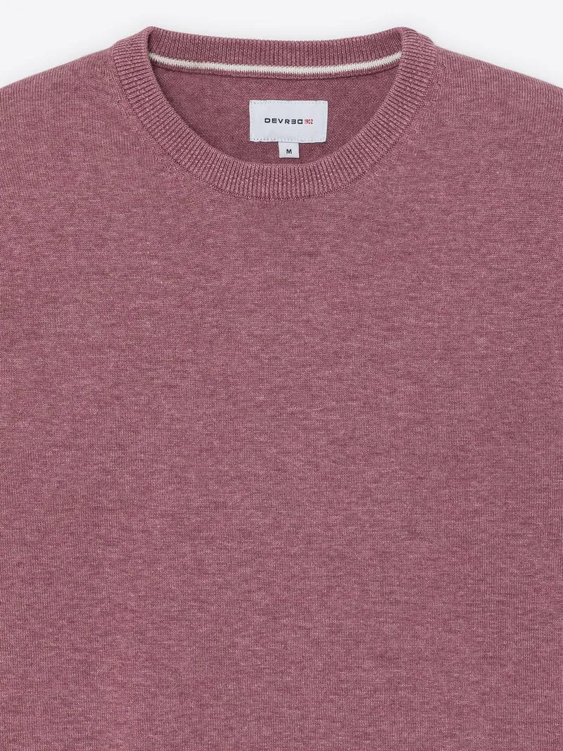 Pull col rond en coton bio