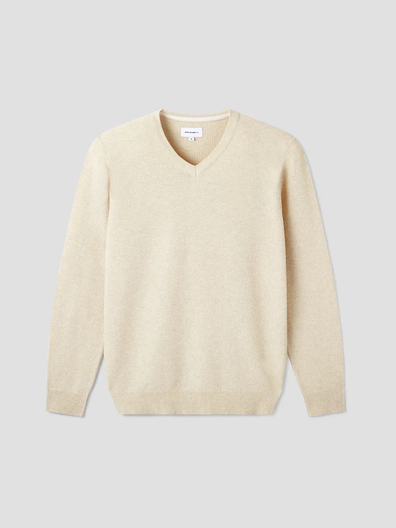 Pull col V en coton bio