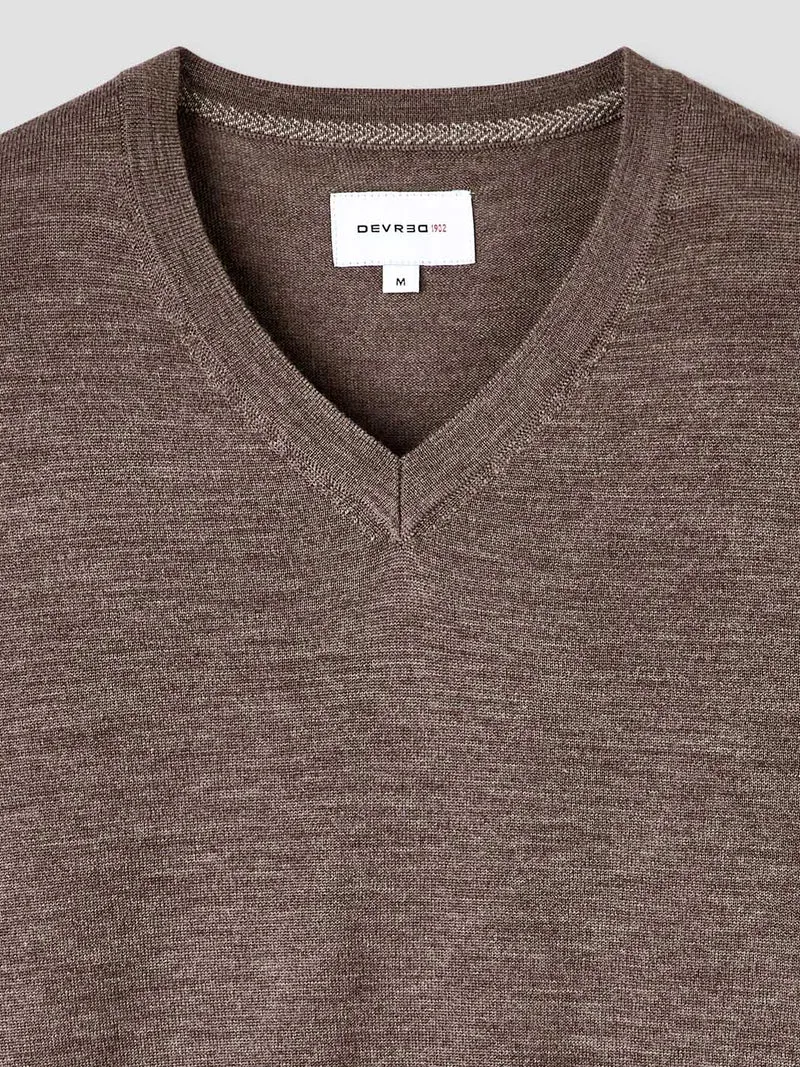 Pull col V en laine Mérinos