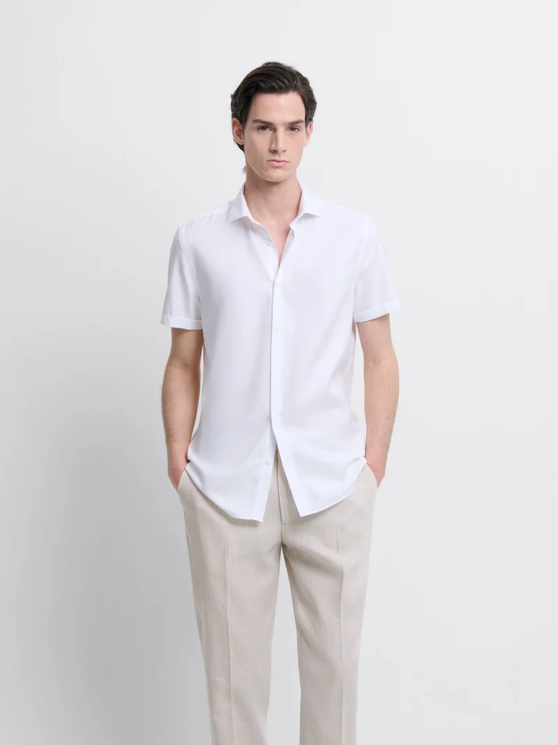 Chemise manches courtes sans repassage