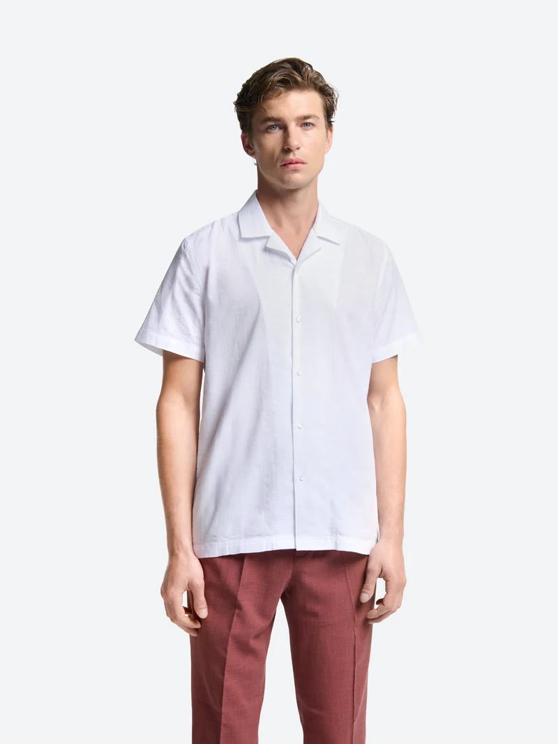 Chemise manches courtes regular en coton