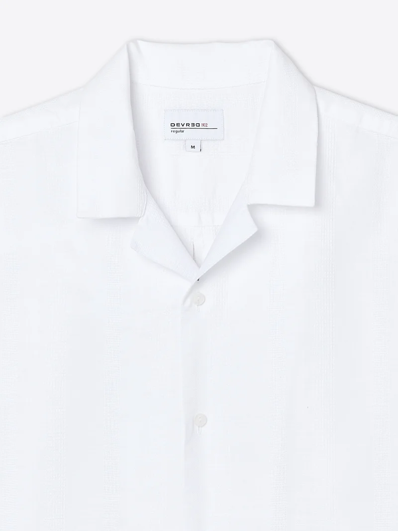 Chemise manches courtes regular en coton