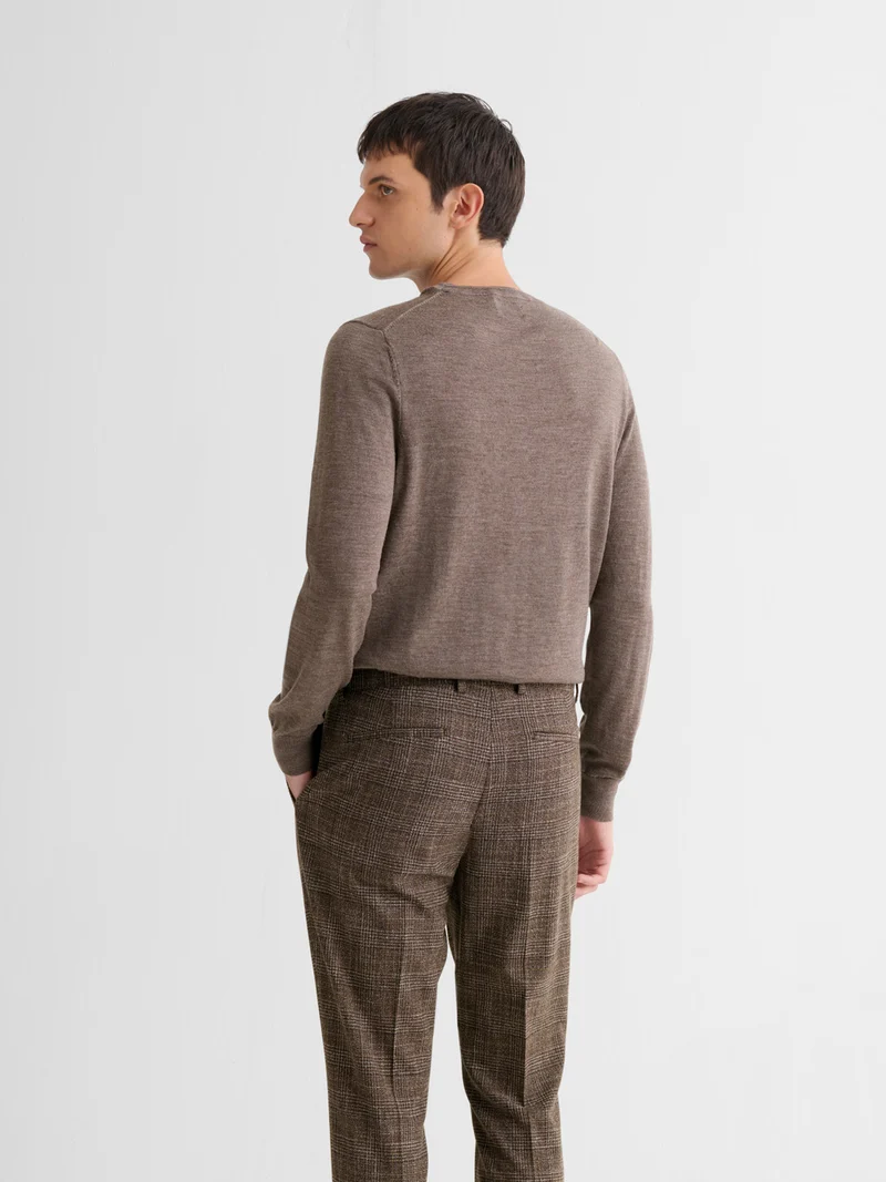 Pull col rond en laine Mérinos