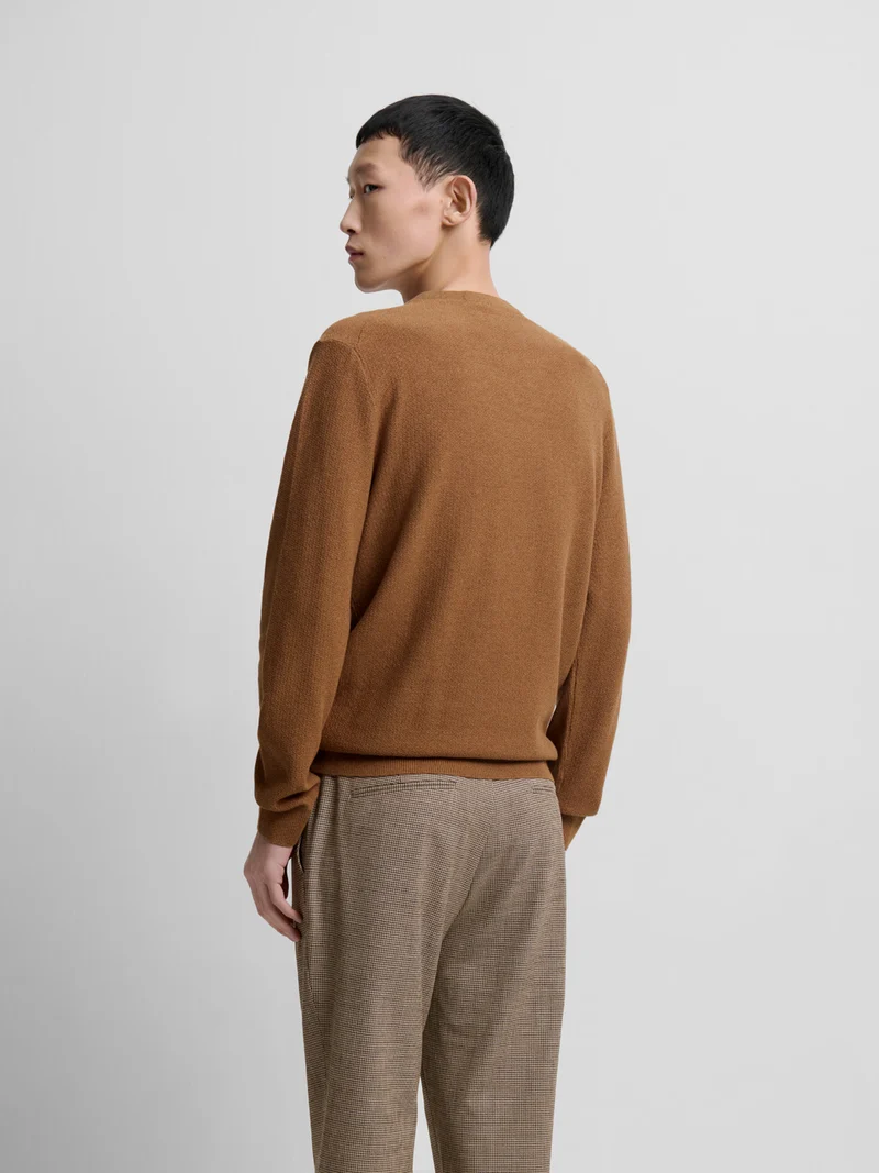 Pull col V en coton bio