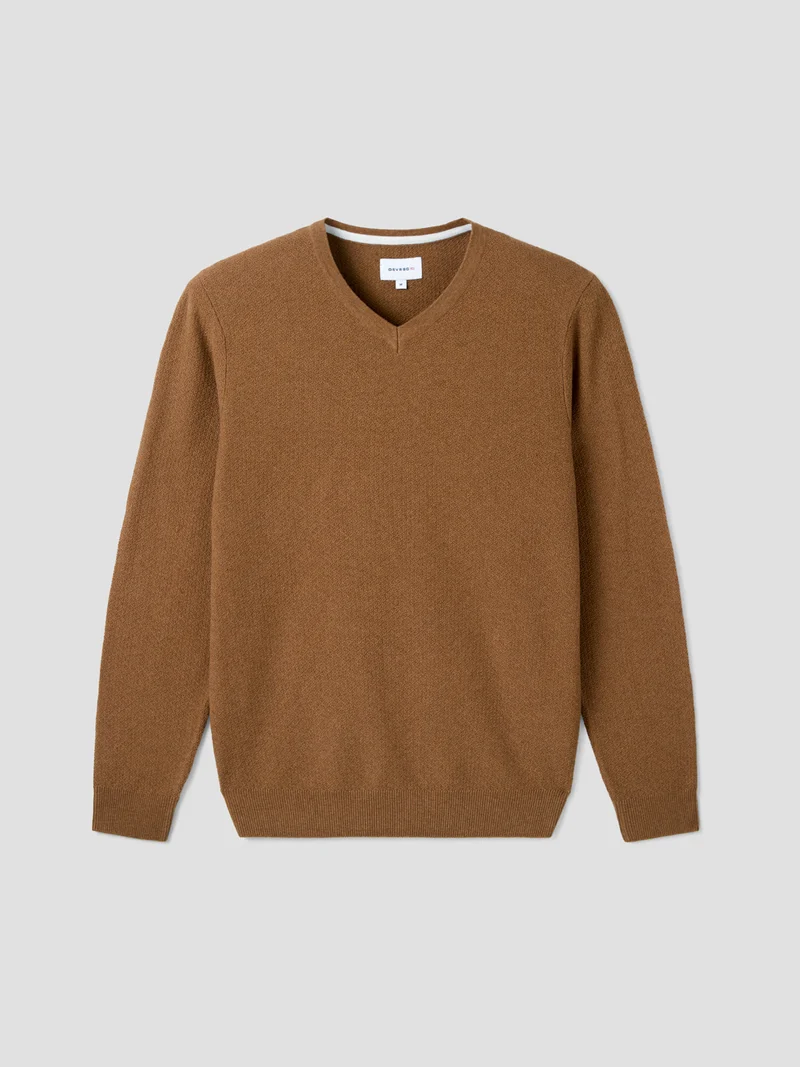 Pull col V en coton bio