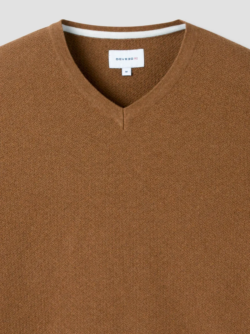 Pull col V en coton bio