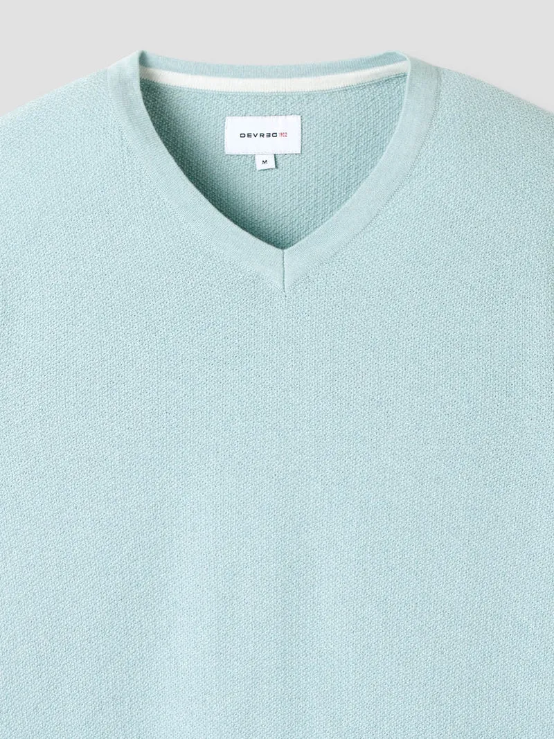 Pull col V en coton bio