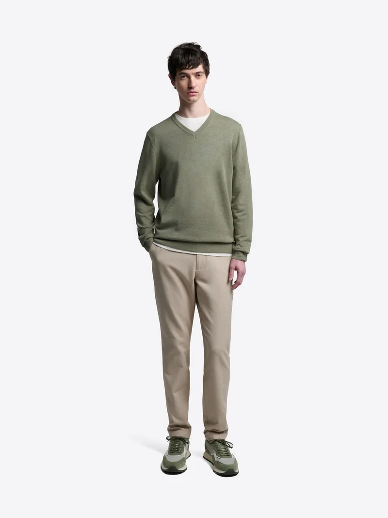 Pull col V en coton bio
