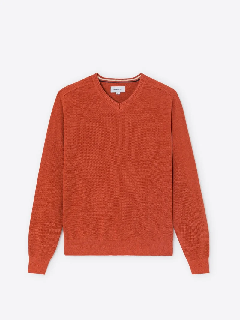 Pull col V en coton bio
