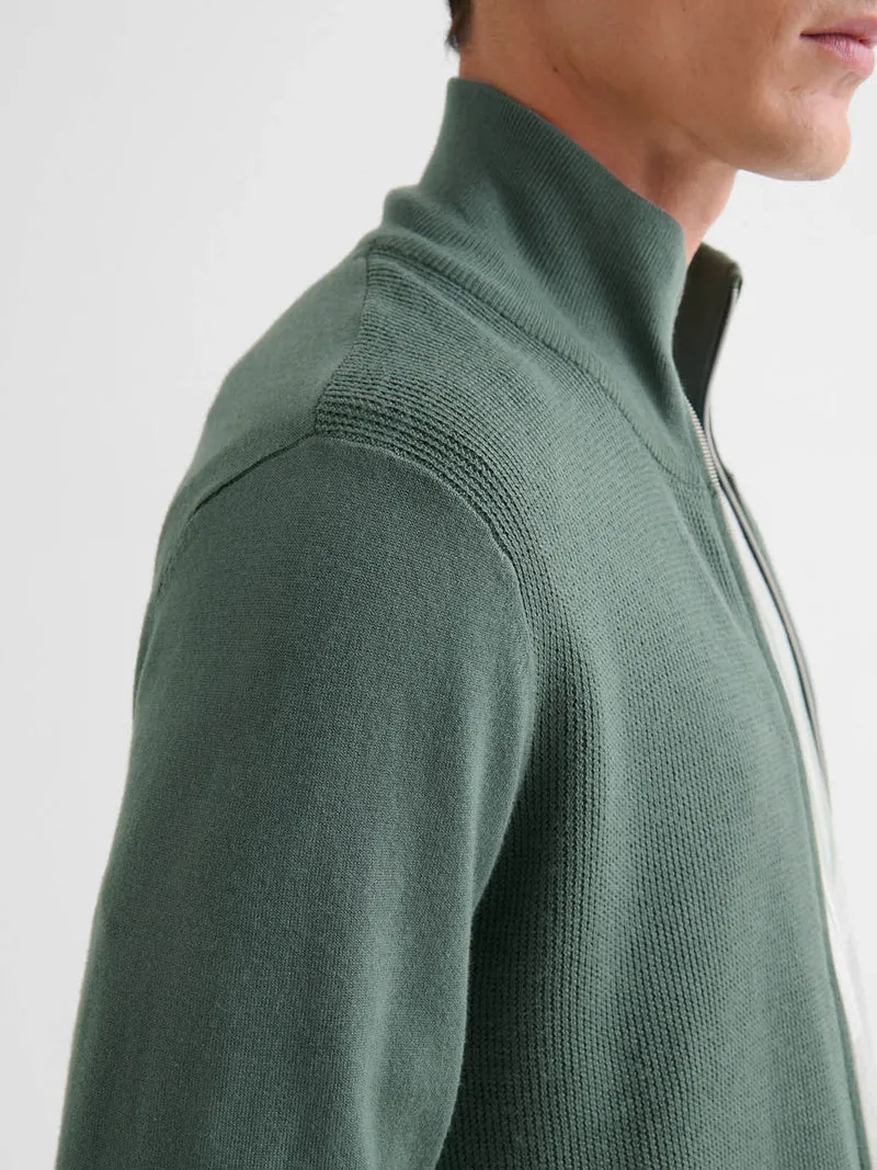 Cardigan zippé tricotage fantaisie