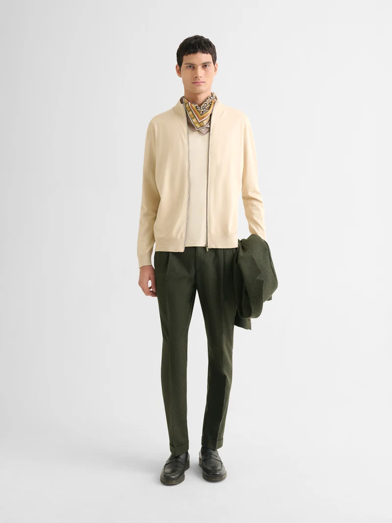 Cardigan zippé en jersey