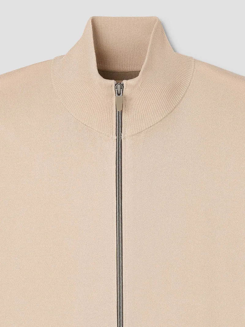 Cardigan zippé en jersey