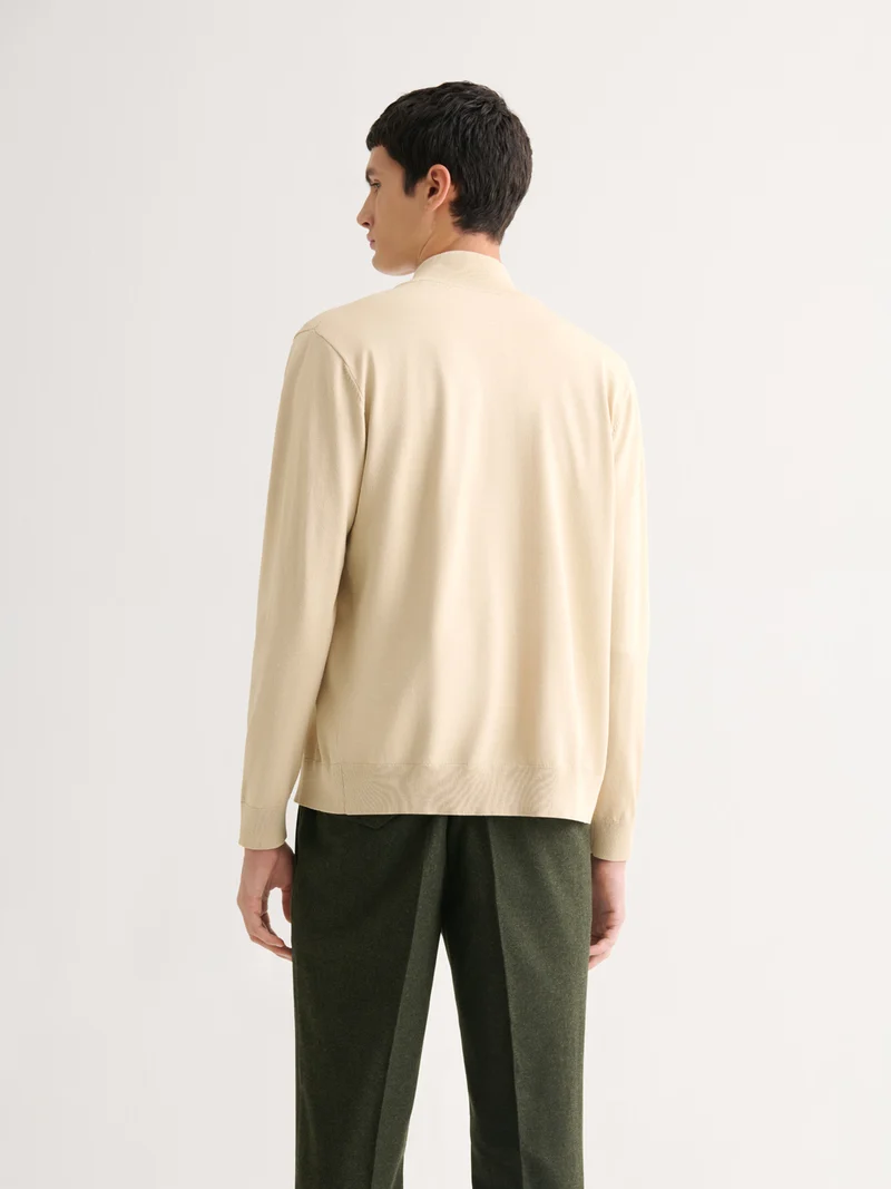 Cardigan zippé en jersey