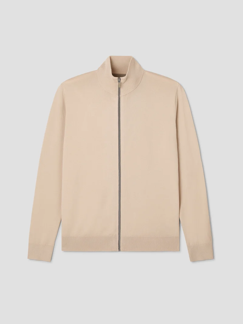 Cardigan zippé en jersey