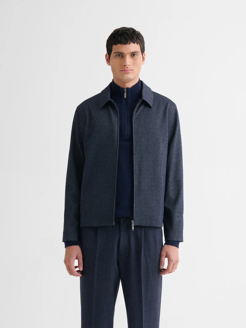 Veste légère regular zippé en jersey