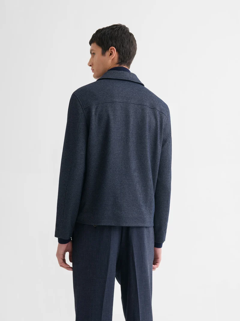 Veste légère regular zippé en jersey