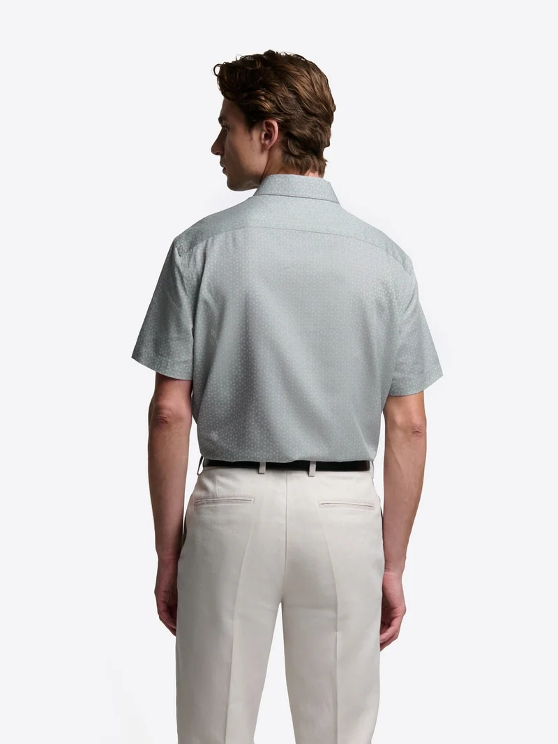 Chemise manches courtes slim à motif