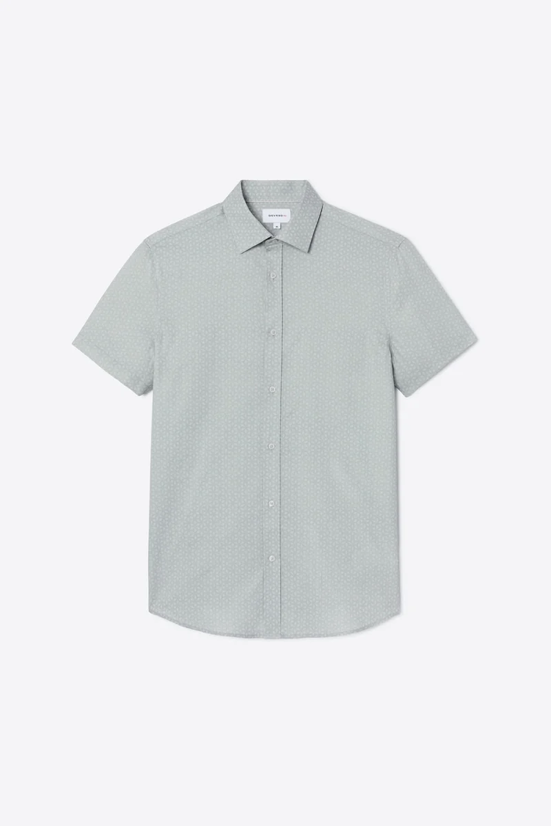 Chemise manches courtes slim à motif
