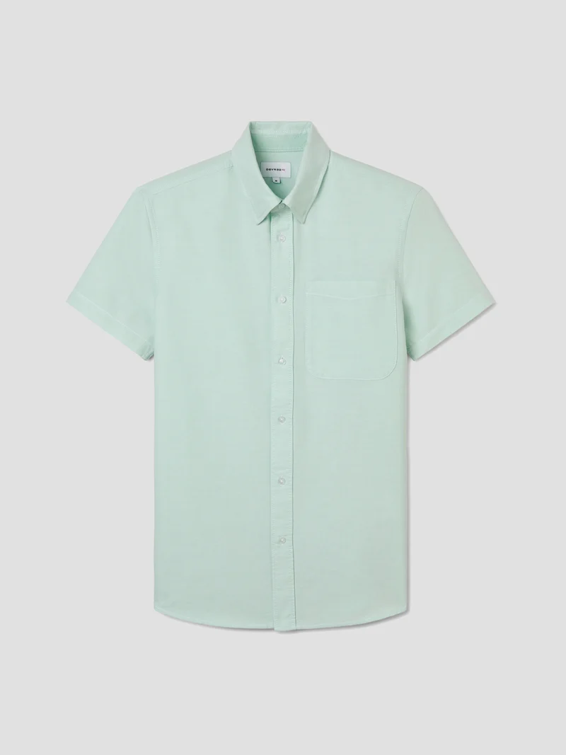 Chemise manches courtes slim en popeline