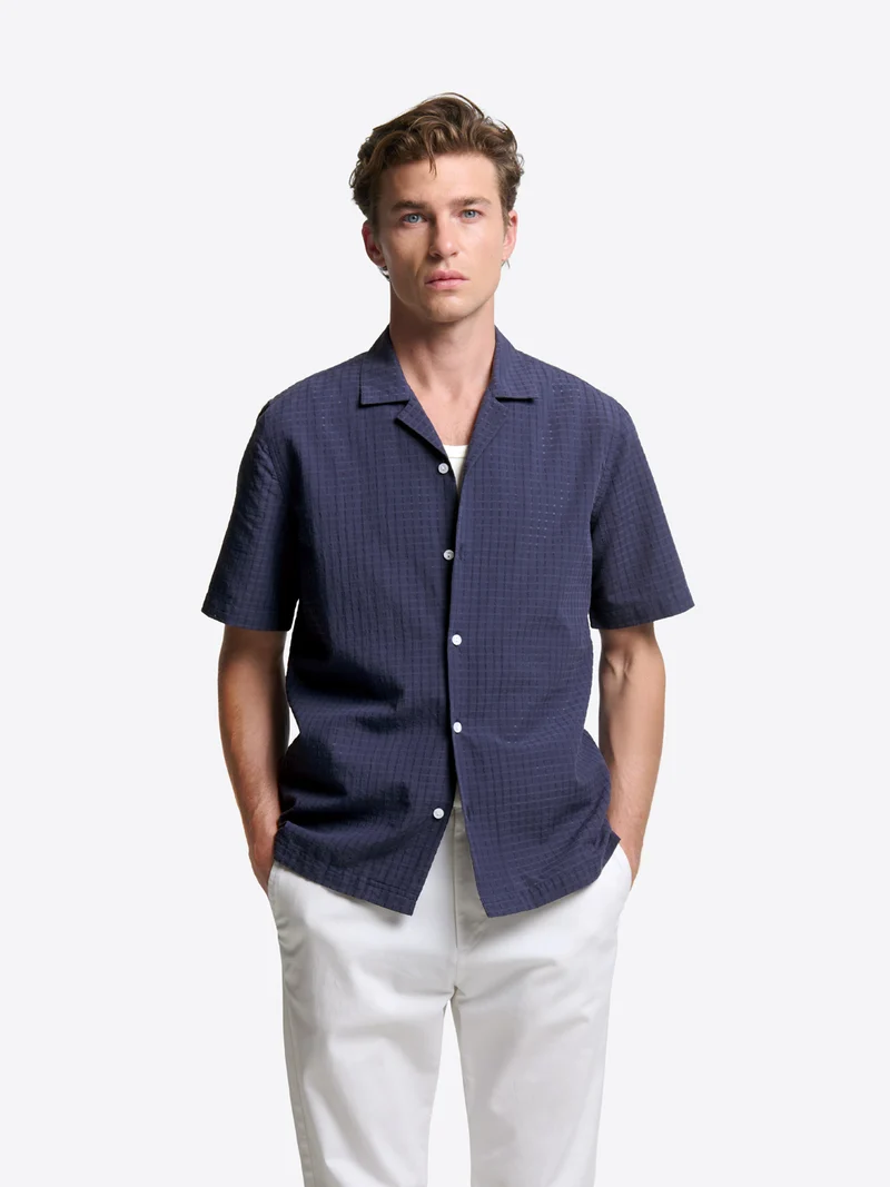 Chemise manches courtes regular à motif