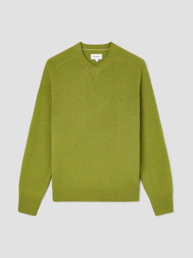 Pull col V en laine mélangée