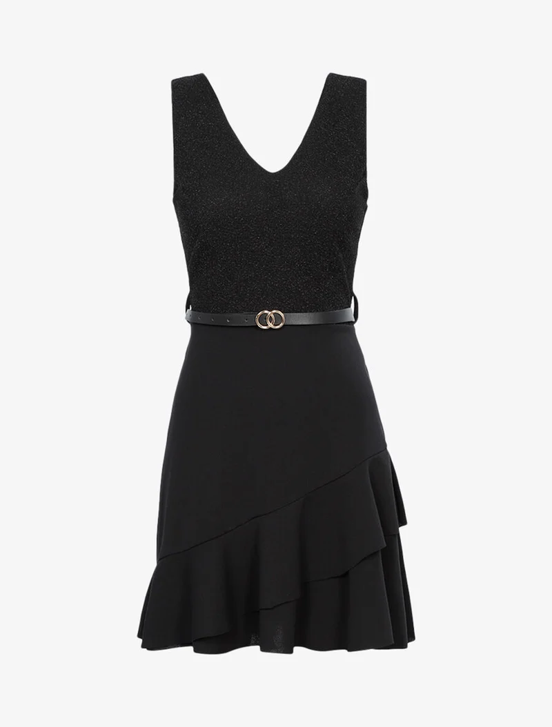 Robe à buste irisé - Noir