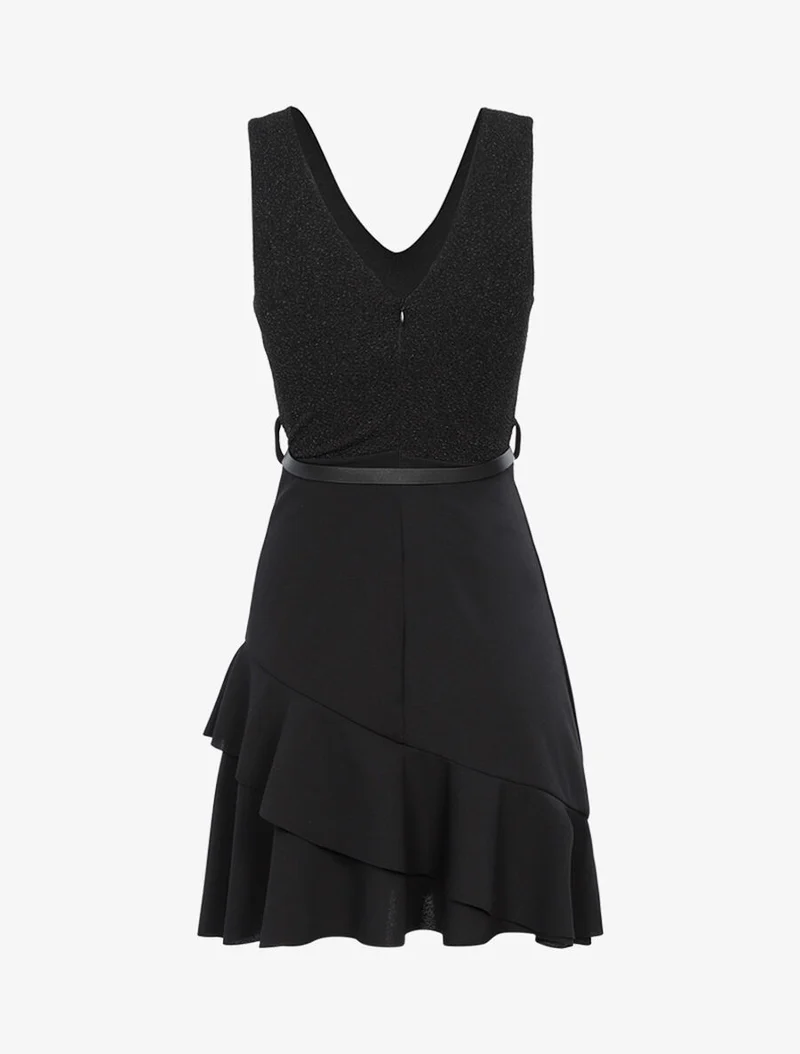 Robe à buste irisé - Noir