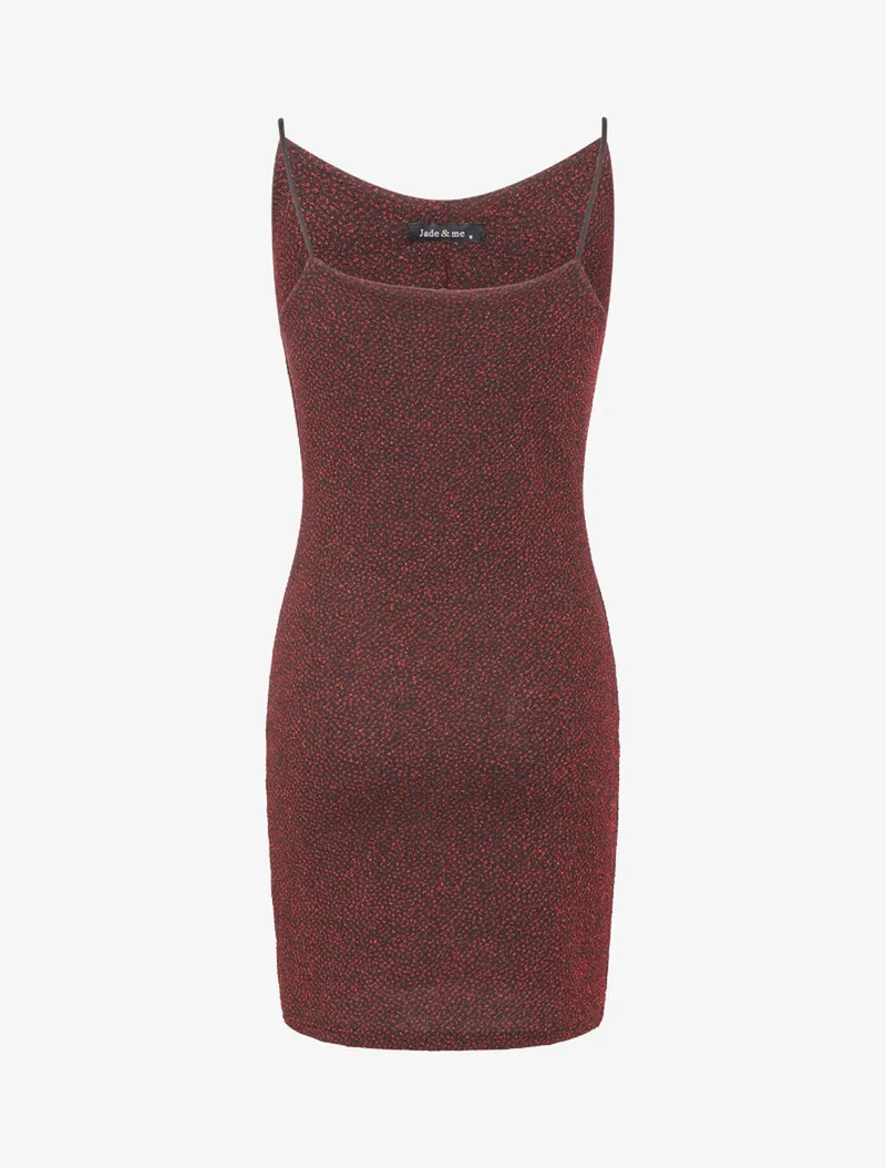 Robe texturée irisée - Rouge