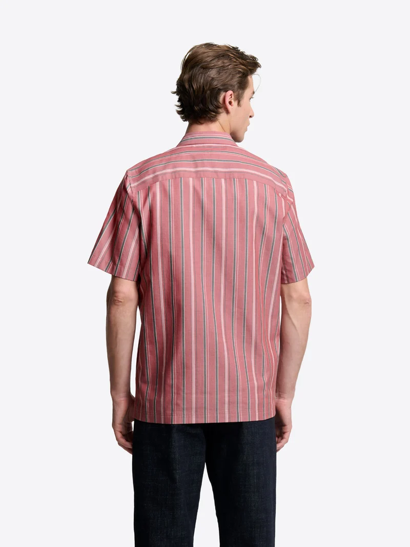 Chemise manches courtes slim rayée