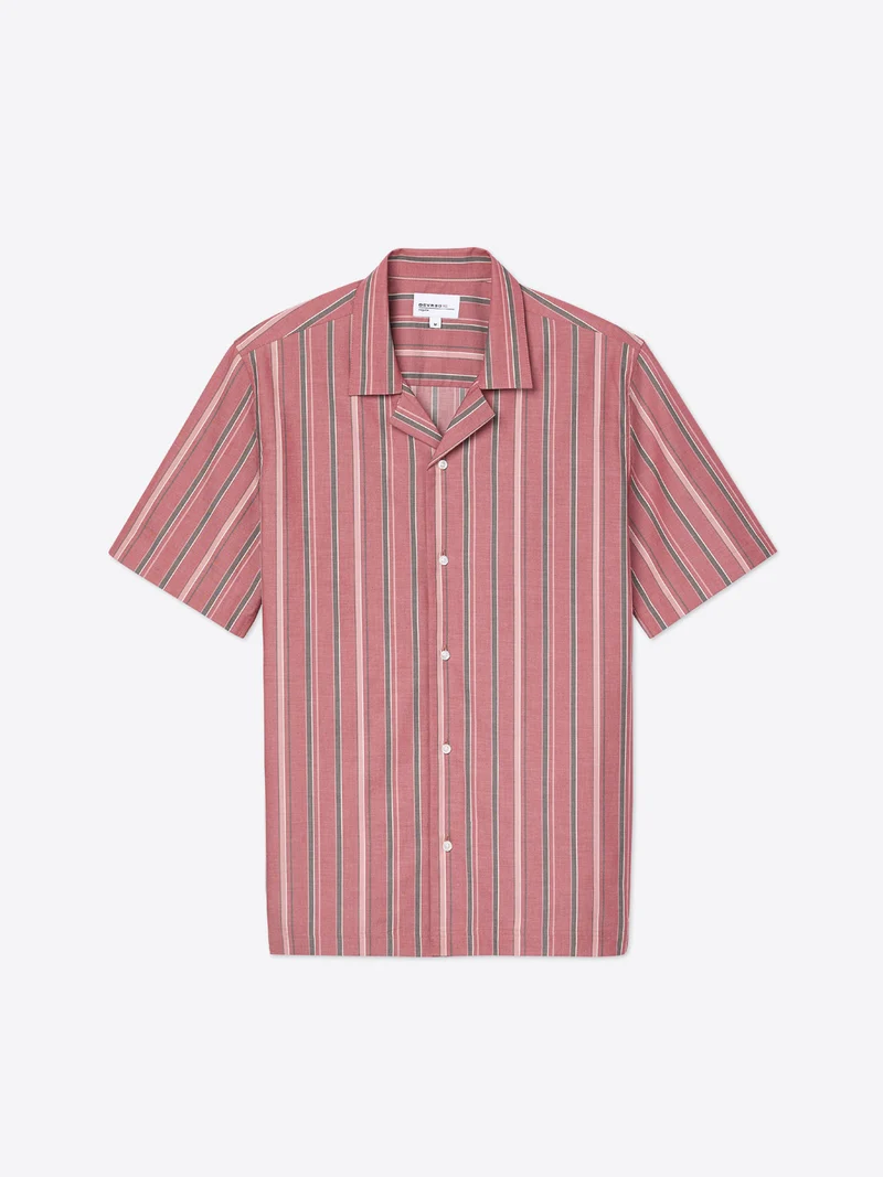 Chemise manches courtes slim rayée