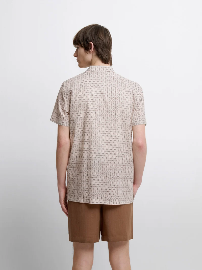 Chemise manches courtes regular à motif